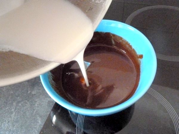 mousse chocolat coco melanger