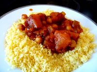 couscous vegan courge musquee pois chiches servir