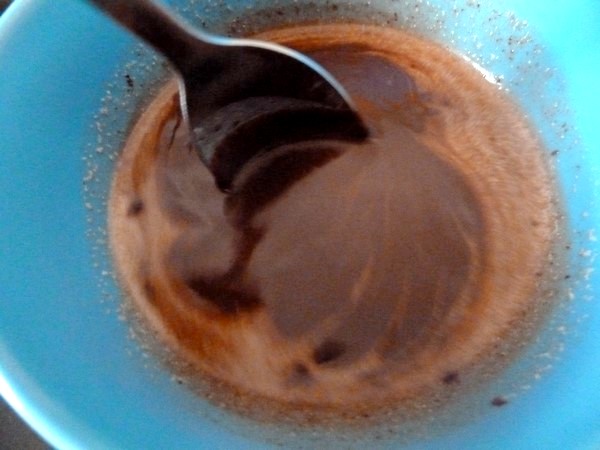 mousse chocolat coco remuer