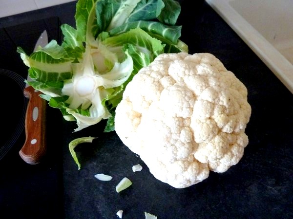 chou-fleur patate douce creme champignons