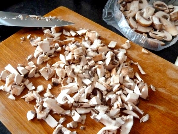 chou-fleur patate douce creme champignons emincer