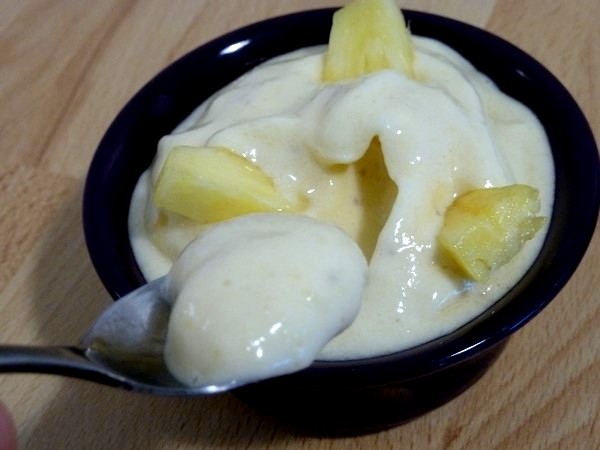 crème glacée ananas banane