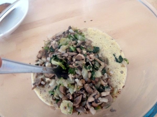 galette champignons salade lin tournesol