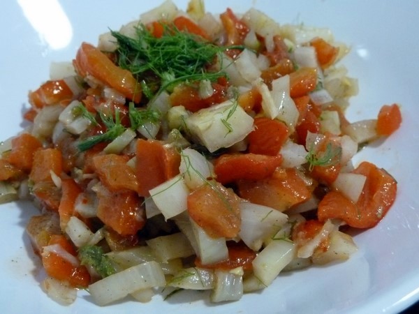 salade poivrons fenouil ail gingembre