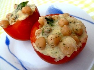 RECETTE TOMATE FARCIE GELEE DE POIS CHICHES