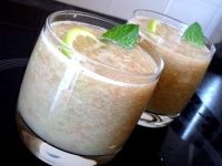 smoothie melon vert pamplemousse citron menthe