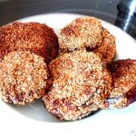 aubergine doree aux graines de sesame assiette