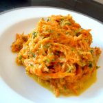 carottes courgette en creme a la prele des champs dresser