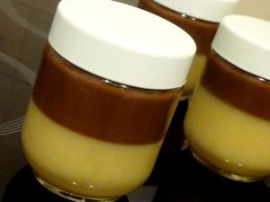 flan banane cacao servir frais