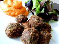 falafels aux haricots graines de lin persil avec legumes