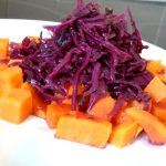 chou rouge aux aromates et patates douces deguster