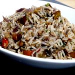 aubergine poivron gingembre au riz