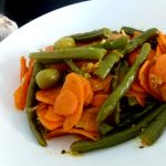 haricots verts et carottes a l'ail